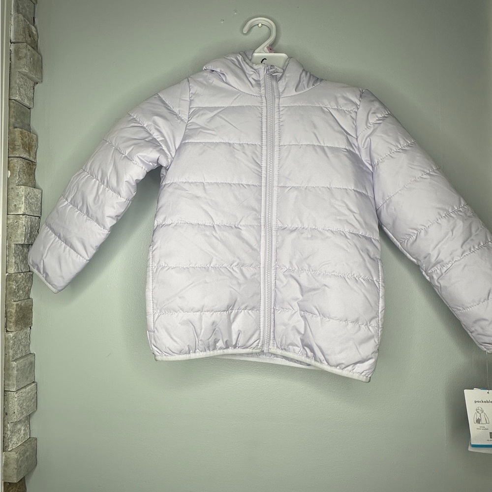 Carter’s Hooded Packable Puffer Jacket – Size 5 – Lilac